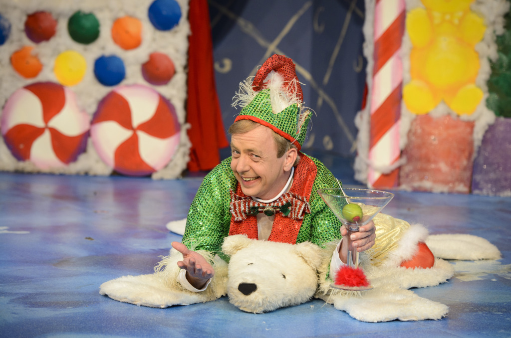 Harold M. Leaver as Crumpet in the 2013 production of The Santaland Diaries. Photo credit: Greg Mooney.