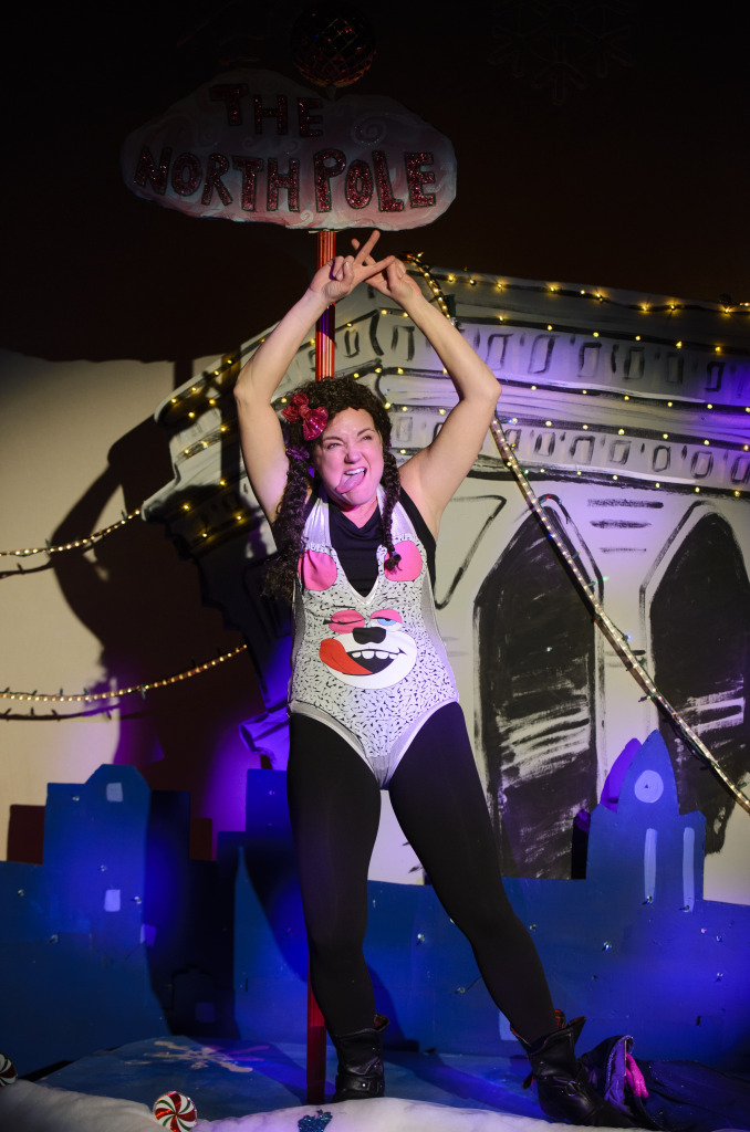 Lala Cochran as the female sidekick in the 2013 production of The Santaland Diaries. Photo credit: Greg Mooney.